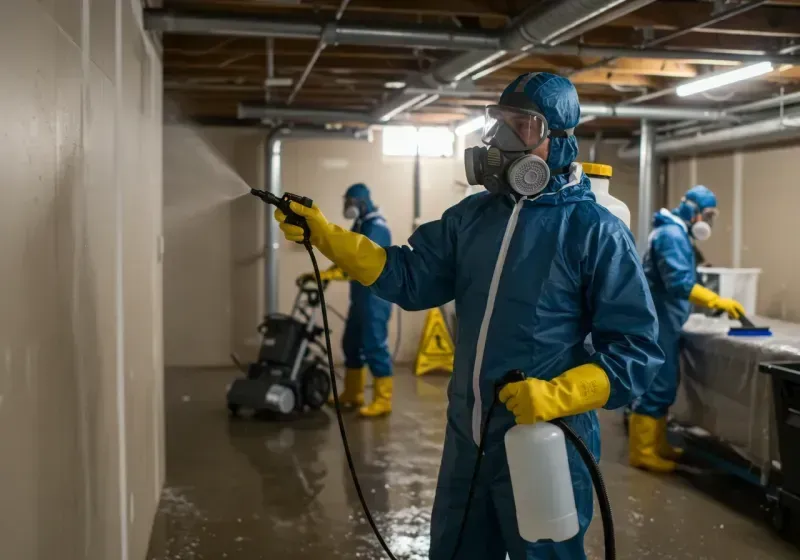 Basement Sanitization and Antimicrobial Treatment process in Monrovia, IN